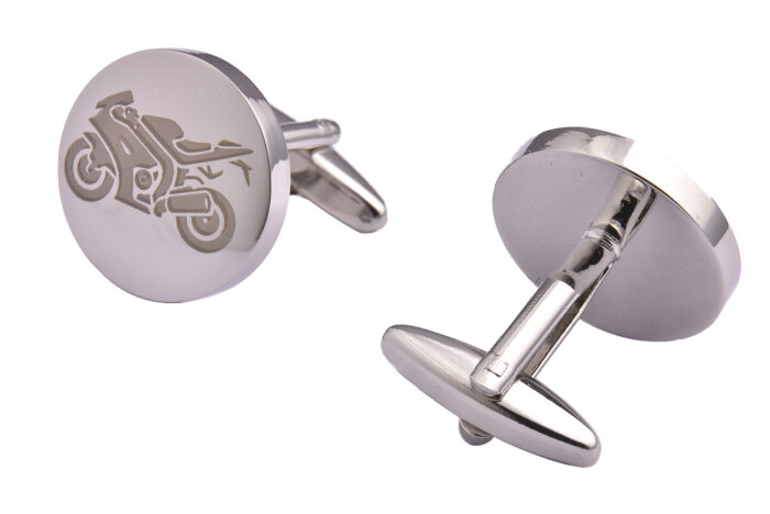 Silver Motorbike Cufflinks - Image 2