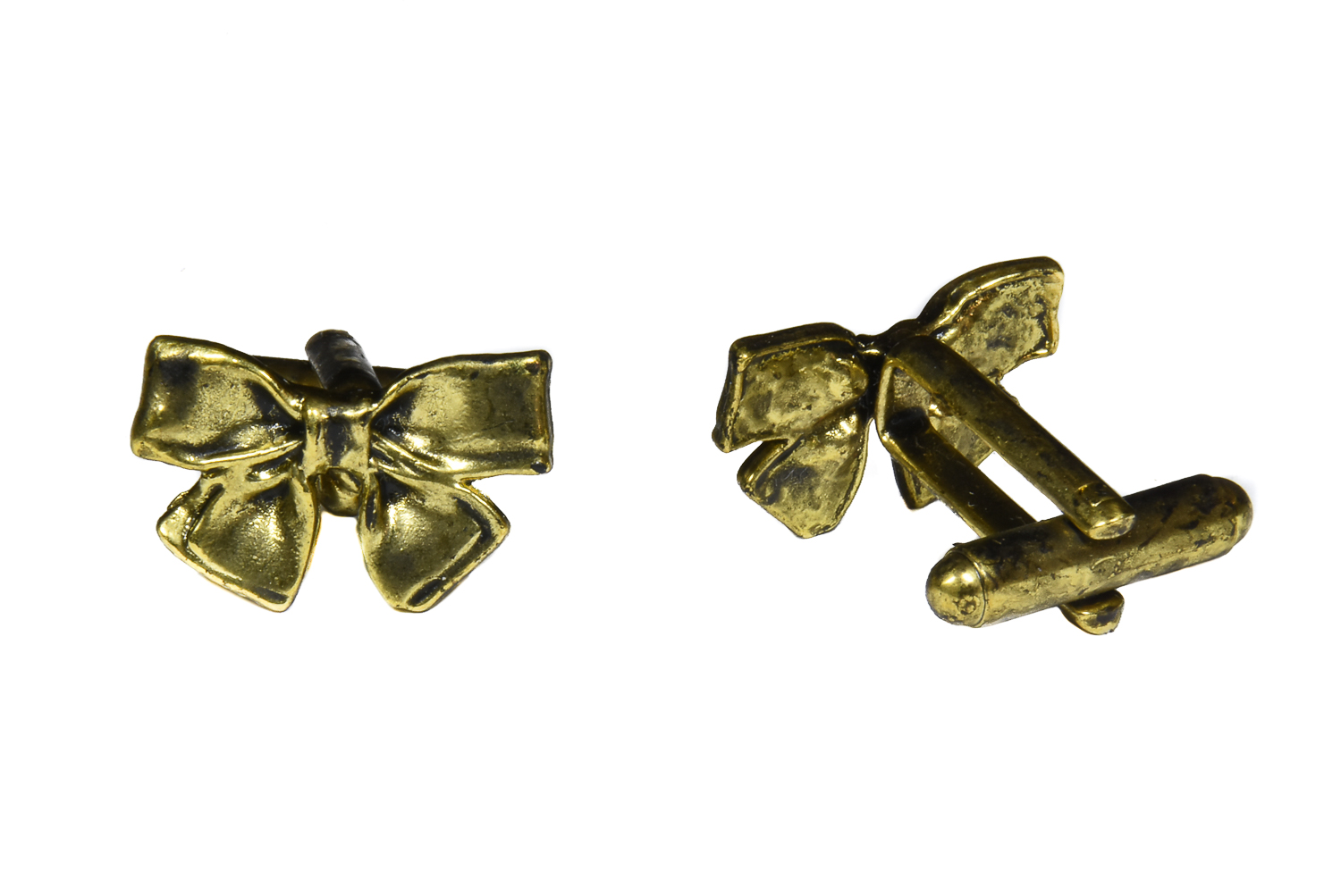 CGHC1576.jpg Gold Bow Cufflinks - Image 1