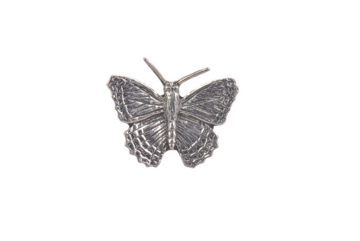 Silver Butterfly Lapel Pin Badge
