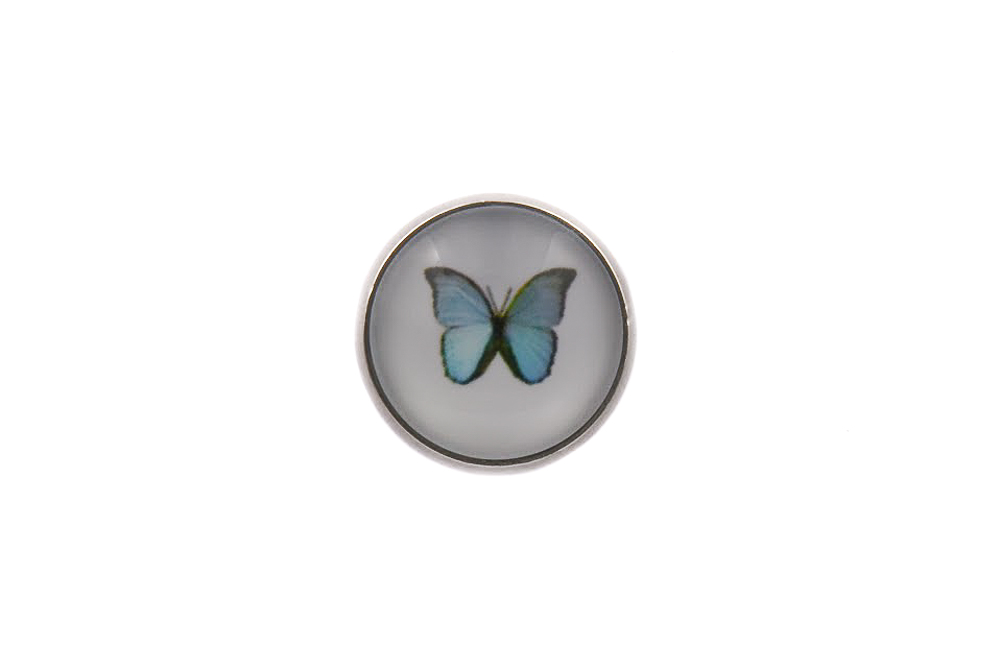 CGHL0062.jpg Butterfly Blue Lapel Pin Badge - Image 1