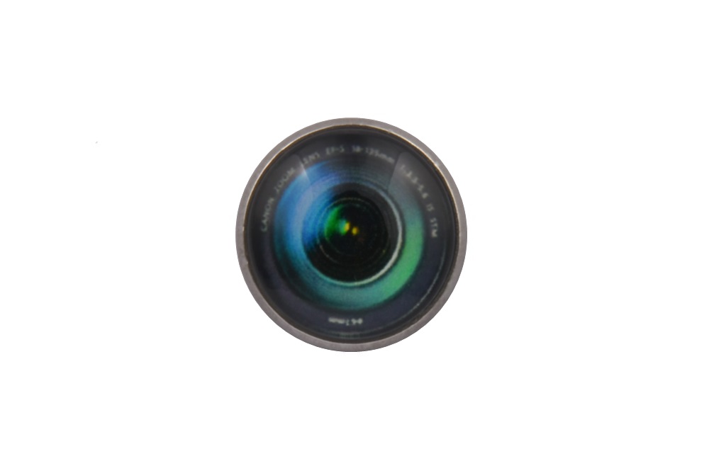 CGHL0063.jpg Camera Lens Black Lapel Pin Badge - Image 1