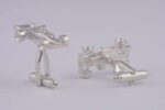 Silver Racing Car Cufflinks - Image 2
