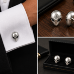 Silver alien Cufflinks