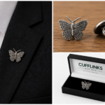 Silver Butterfly Lapel Pin Badge