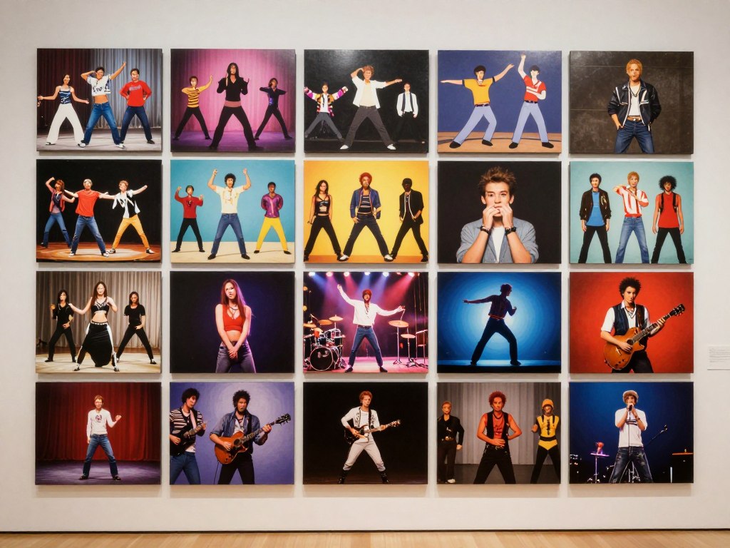 Collage of iconic 2000s music video moments showing diverse artistic styles and genres
