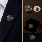 Grey Swirl Lapel Pin Badge