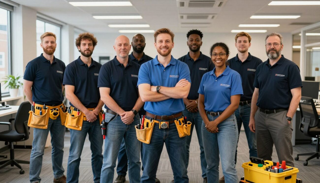 Team of professional appliance repair engineers in London