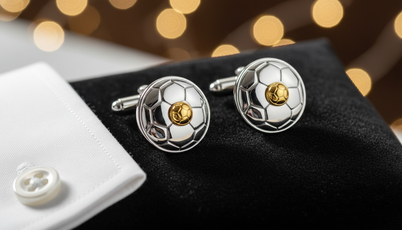 football cufflinks