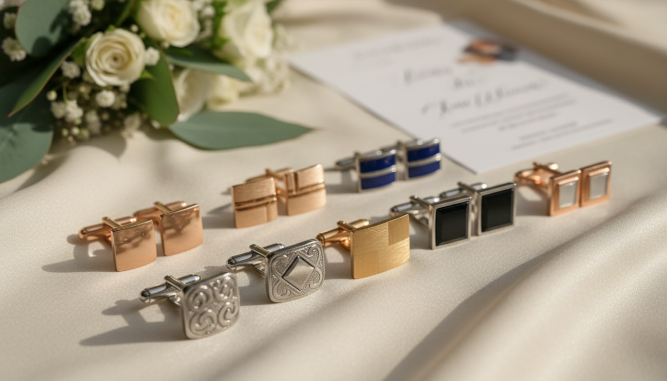how do i pick matching cufflinks for a wedding party