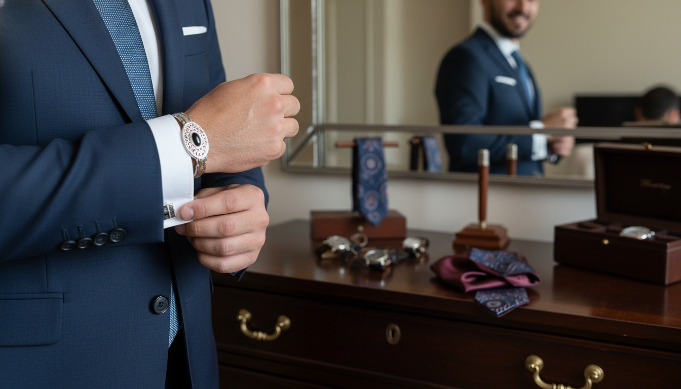 how to wear cufflinks