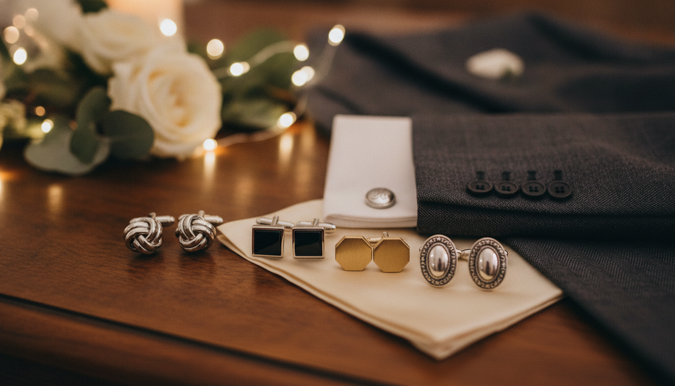 What are the best cufflinks styles for wedding groomsmen in the UK?