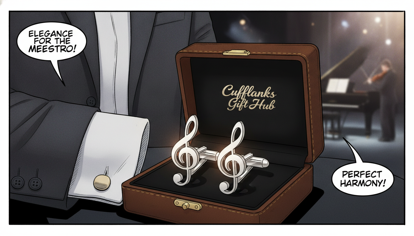 music cufflinks gift