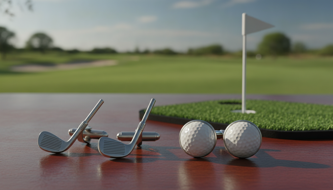 what are the best sports cufflinks for a golf fan