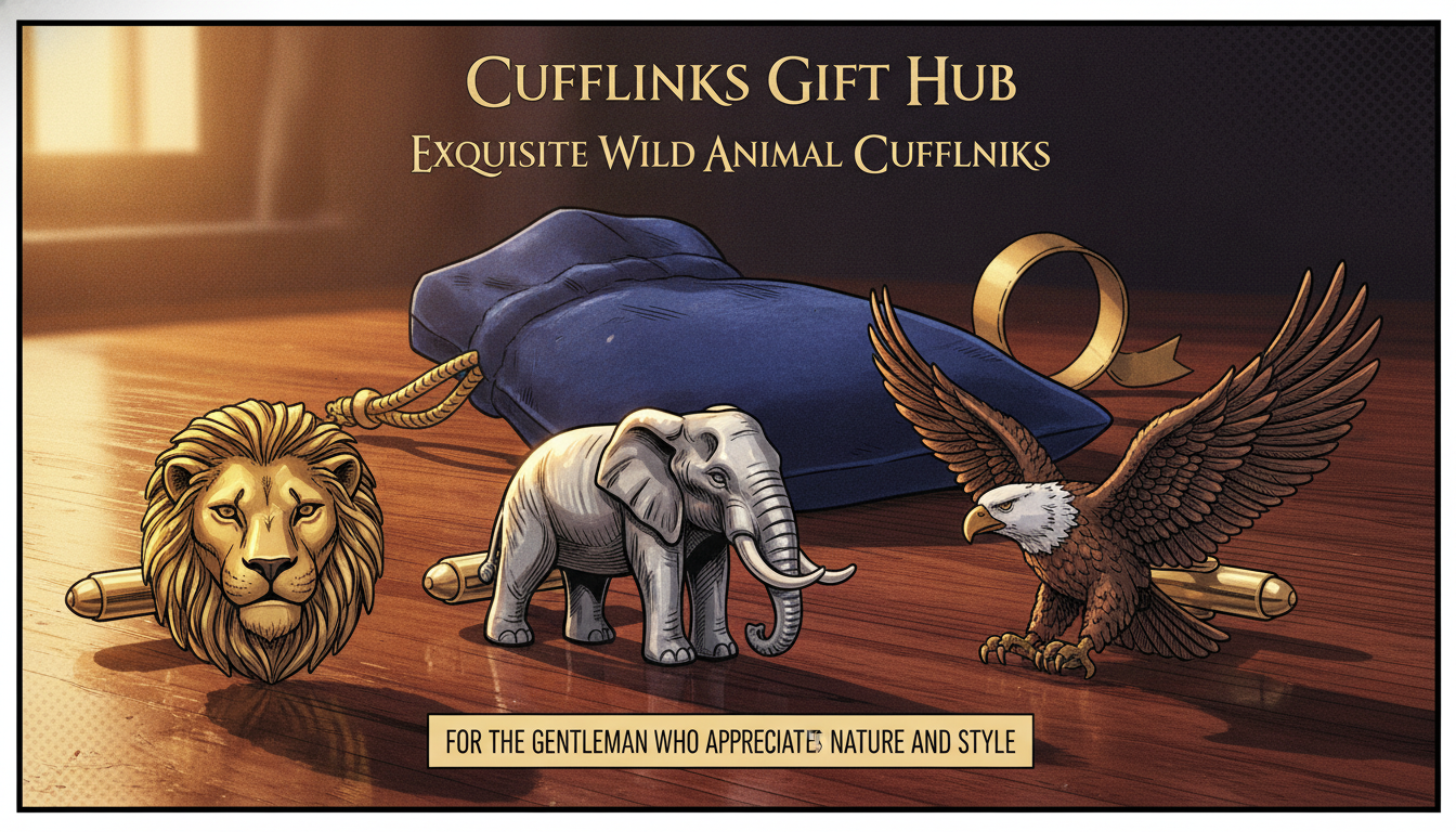 wild animal cufflinks