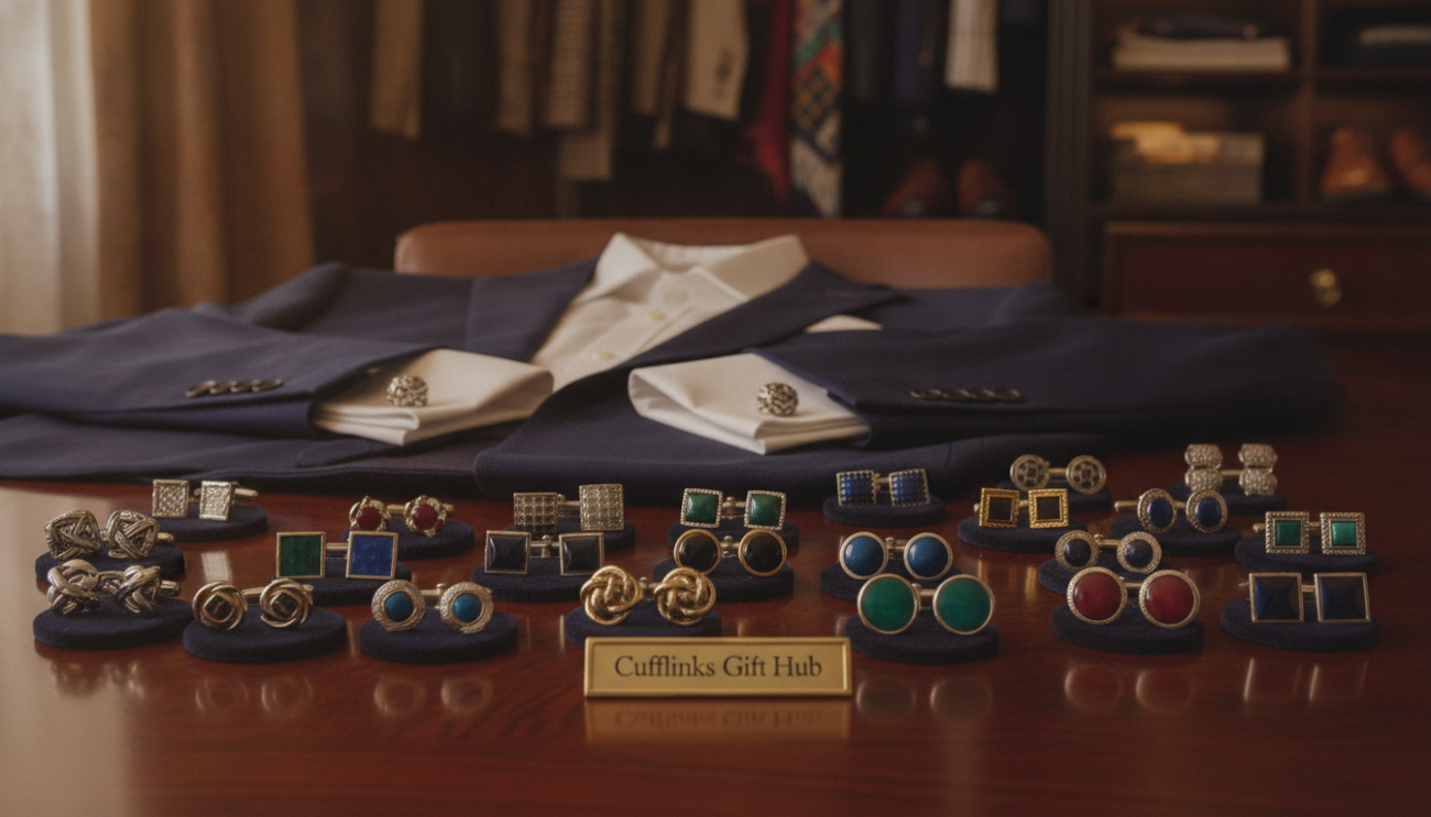 How to choose cufflinks that match a navy suit