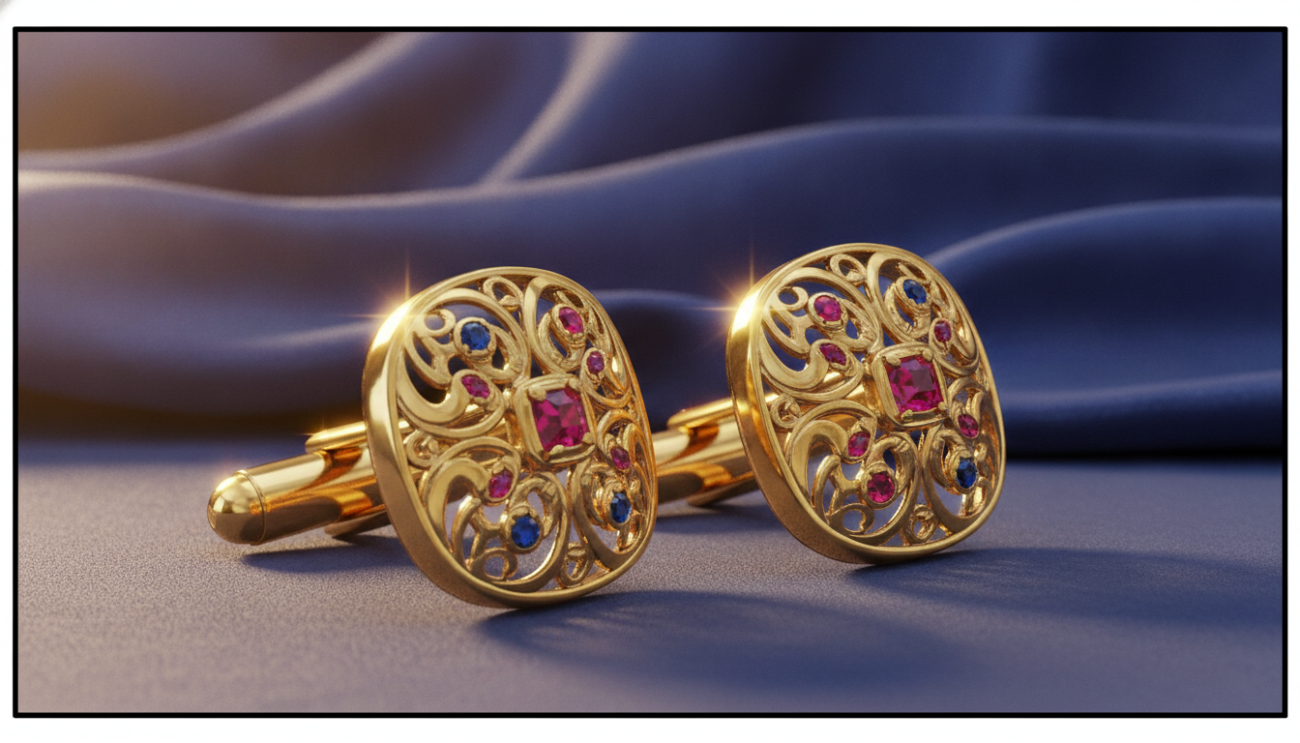 golden cuff links