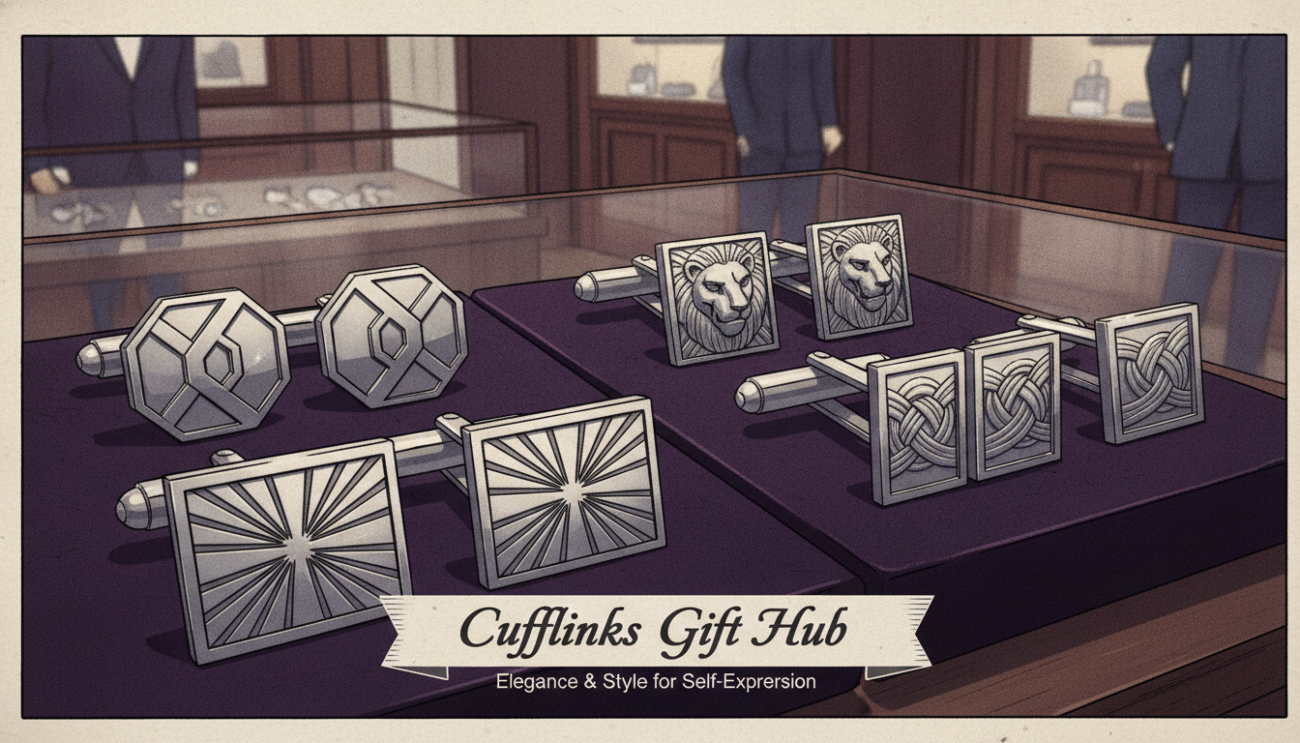 men's cufflinks silver