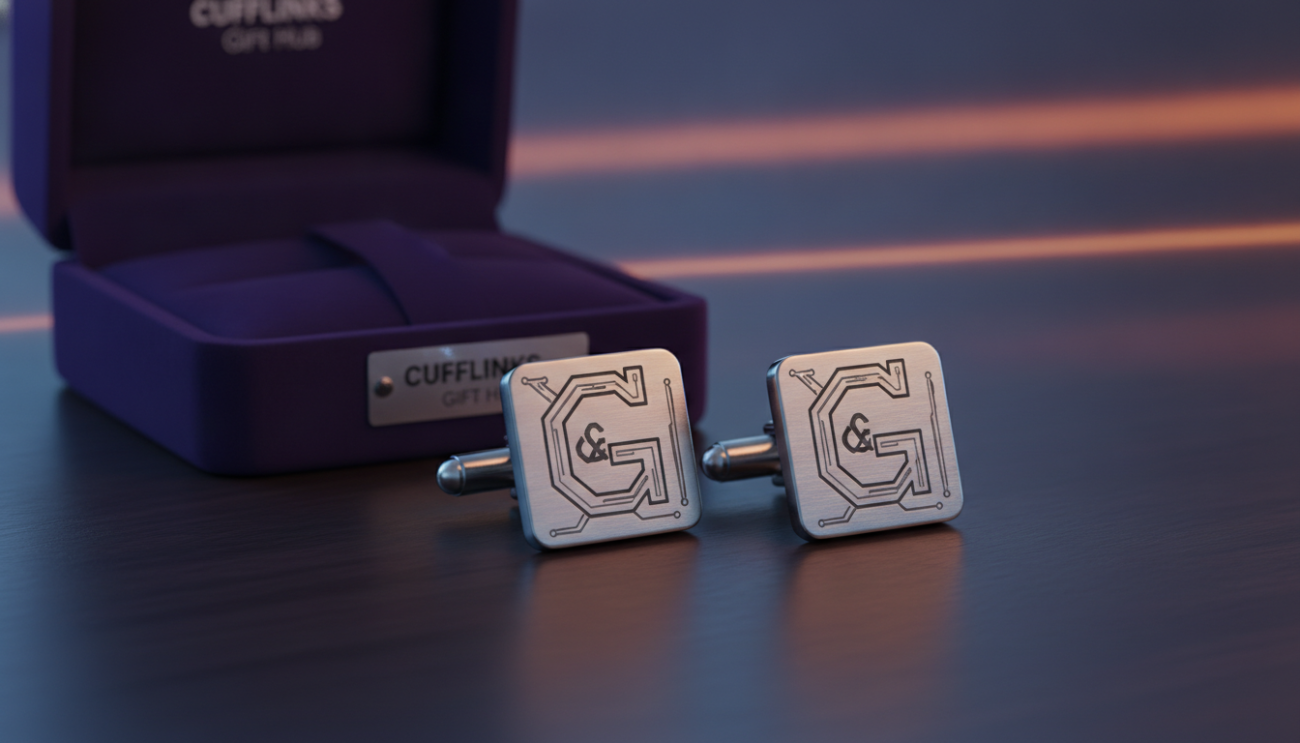 monogram cufflinks
