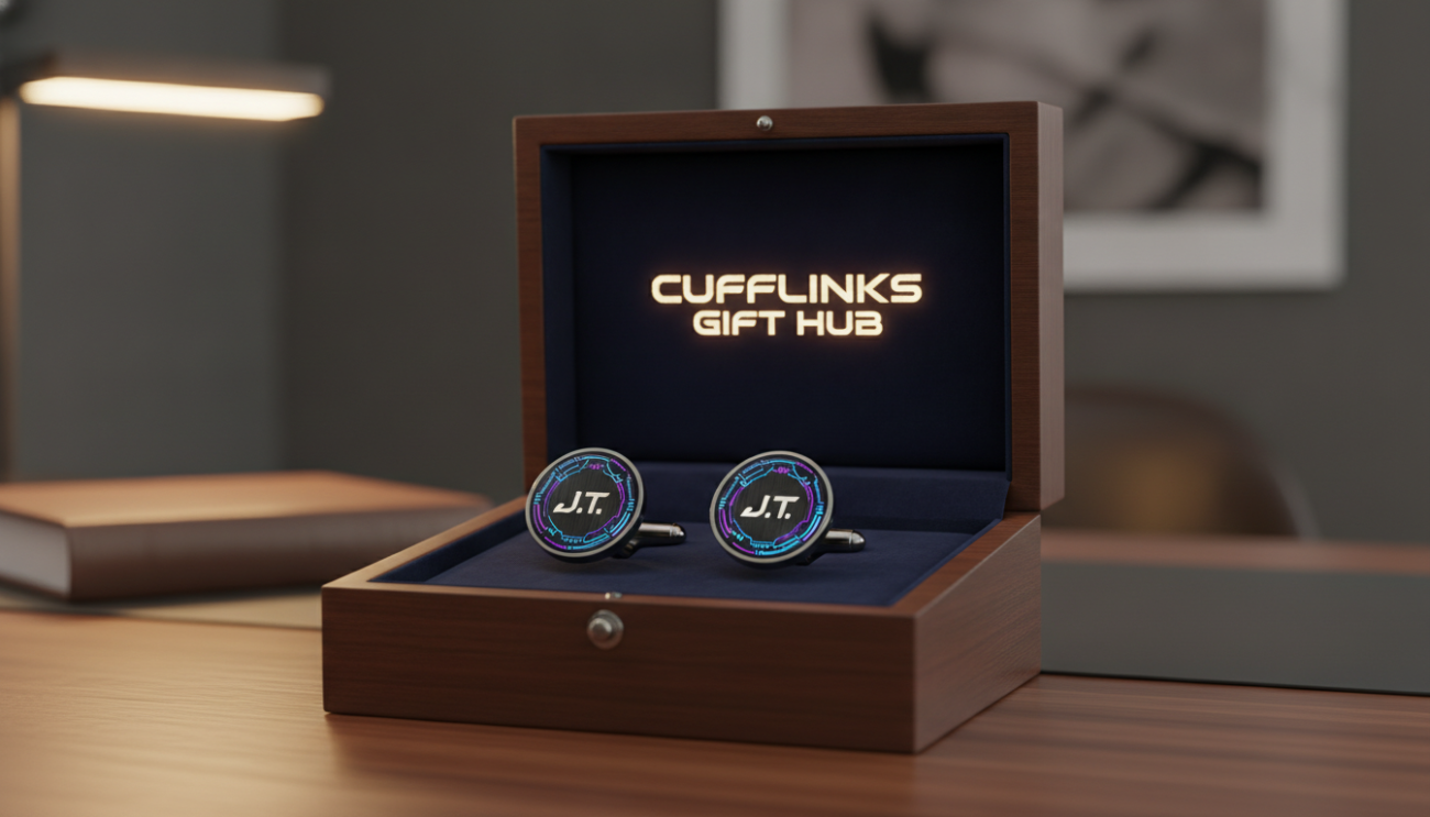 personalised cufflinks with box