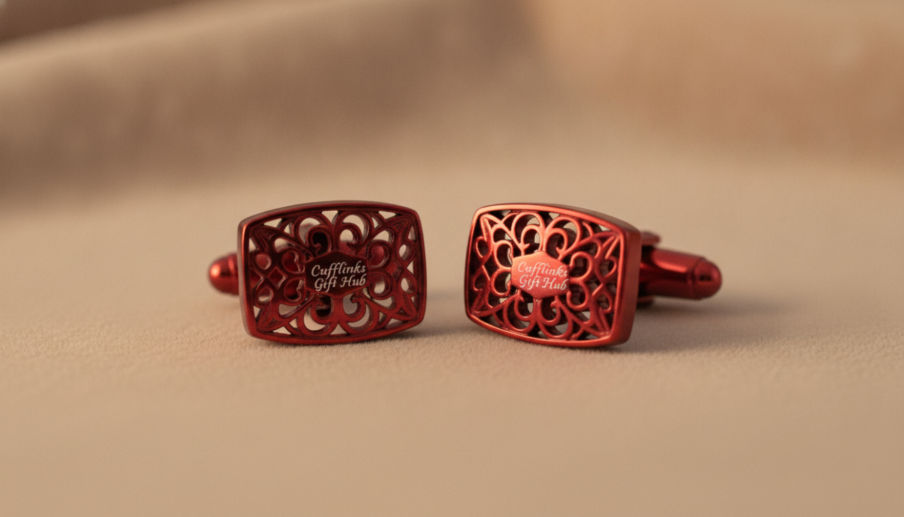 red cufflinks