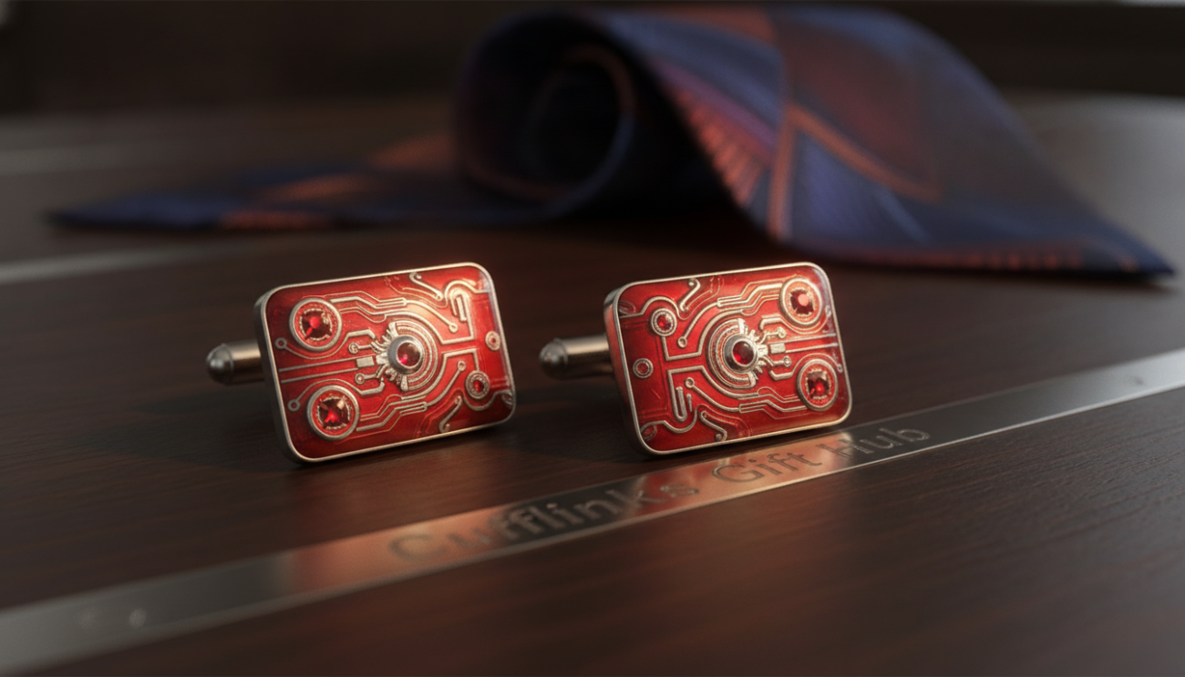 red cufflinks