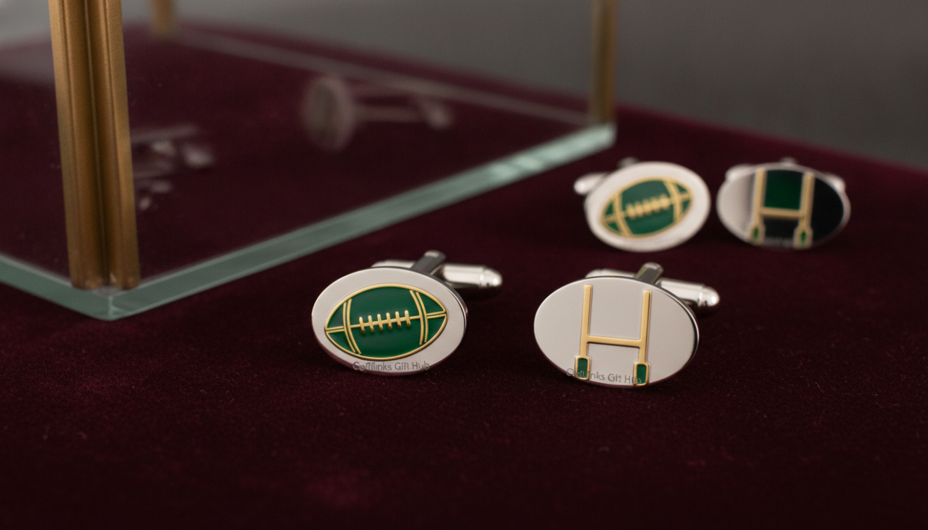 rugby cufflinks