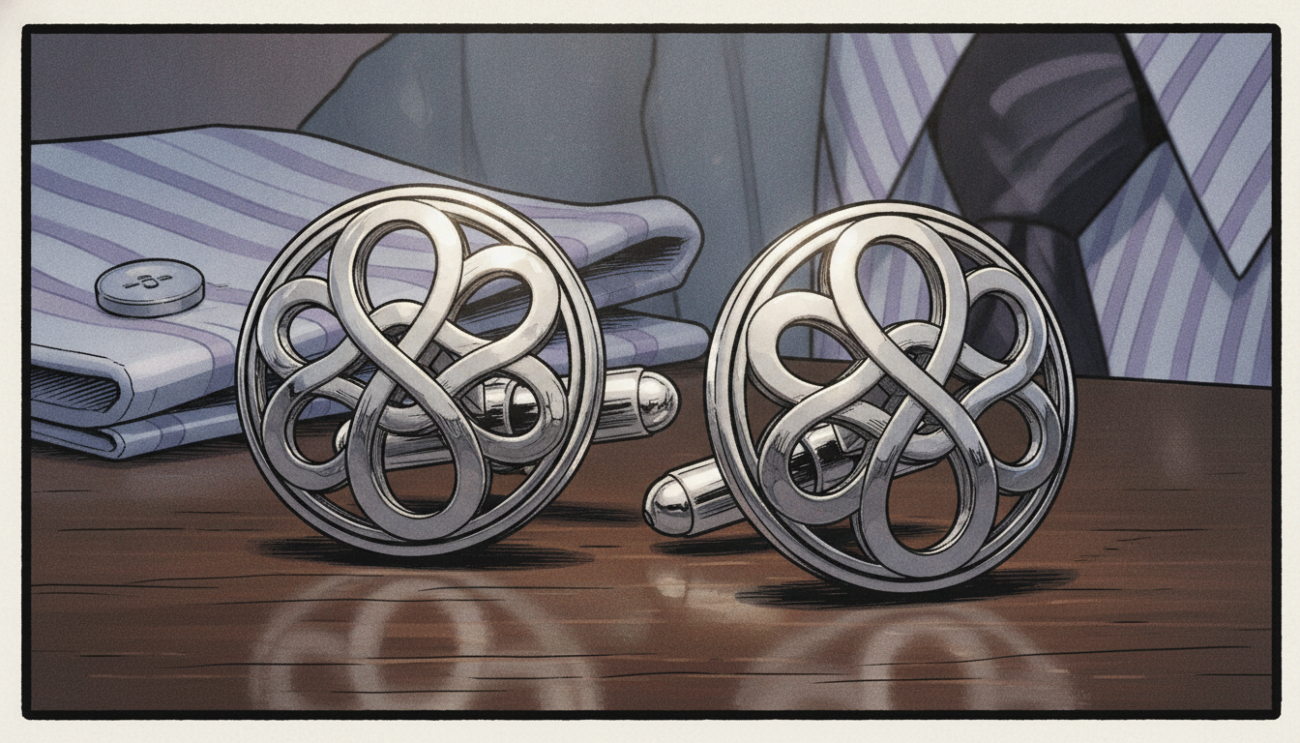 silver cufflinks