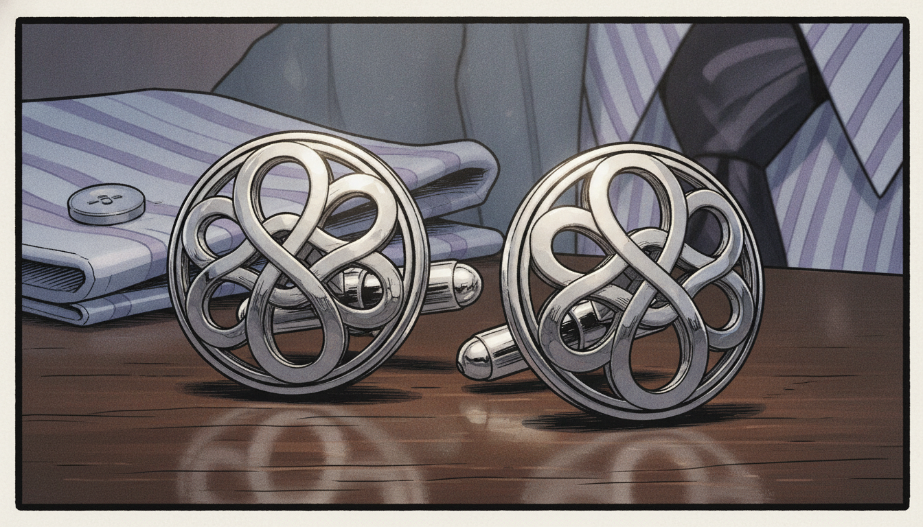 silver cufflinks