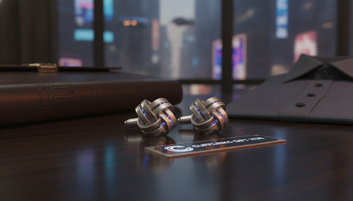 silver knot cufflinks