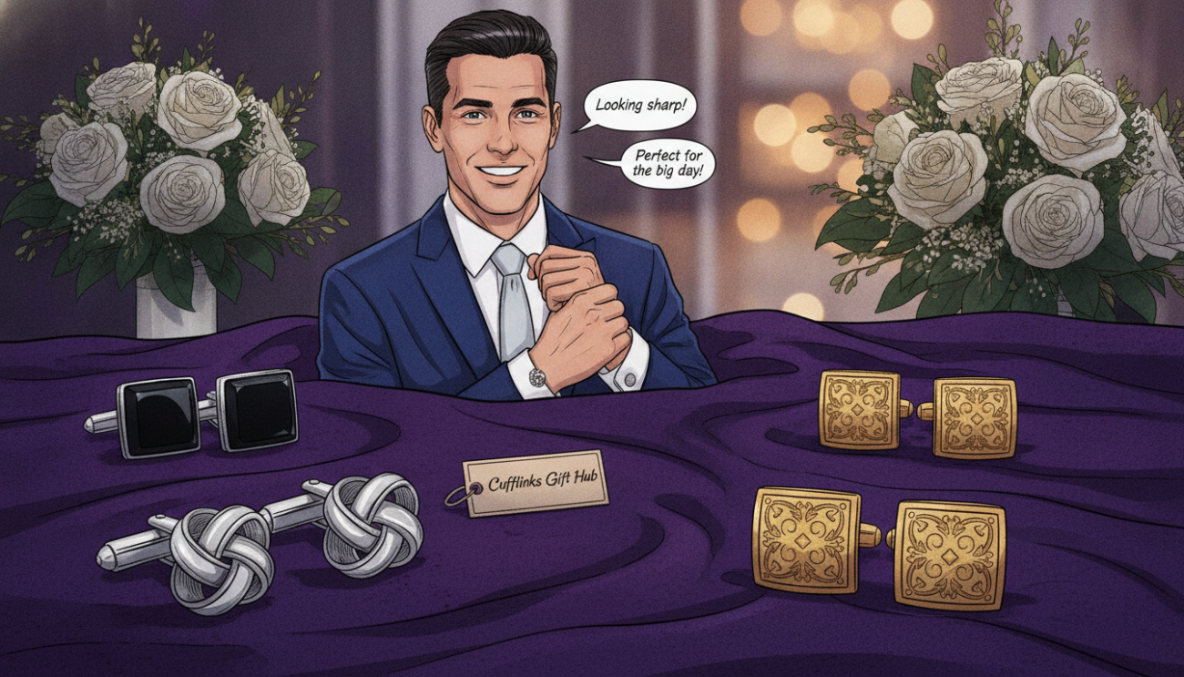 What are the best cufflinks styles for wedding groomsmen in the UK?