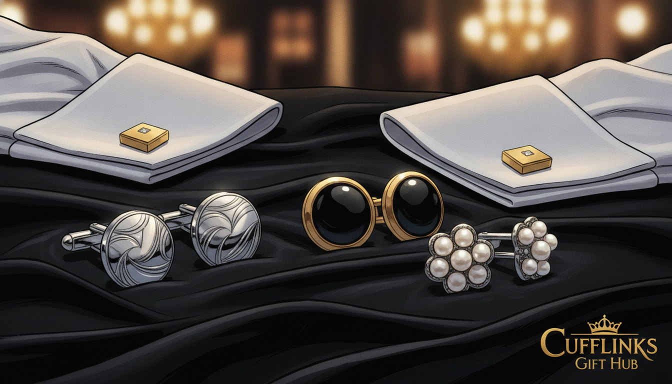 What cufflinks style is best for a formal black tie event?