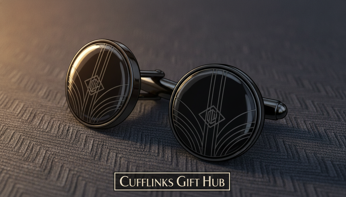 black cufflinks