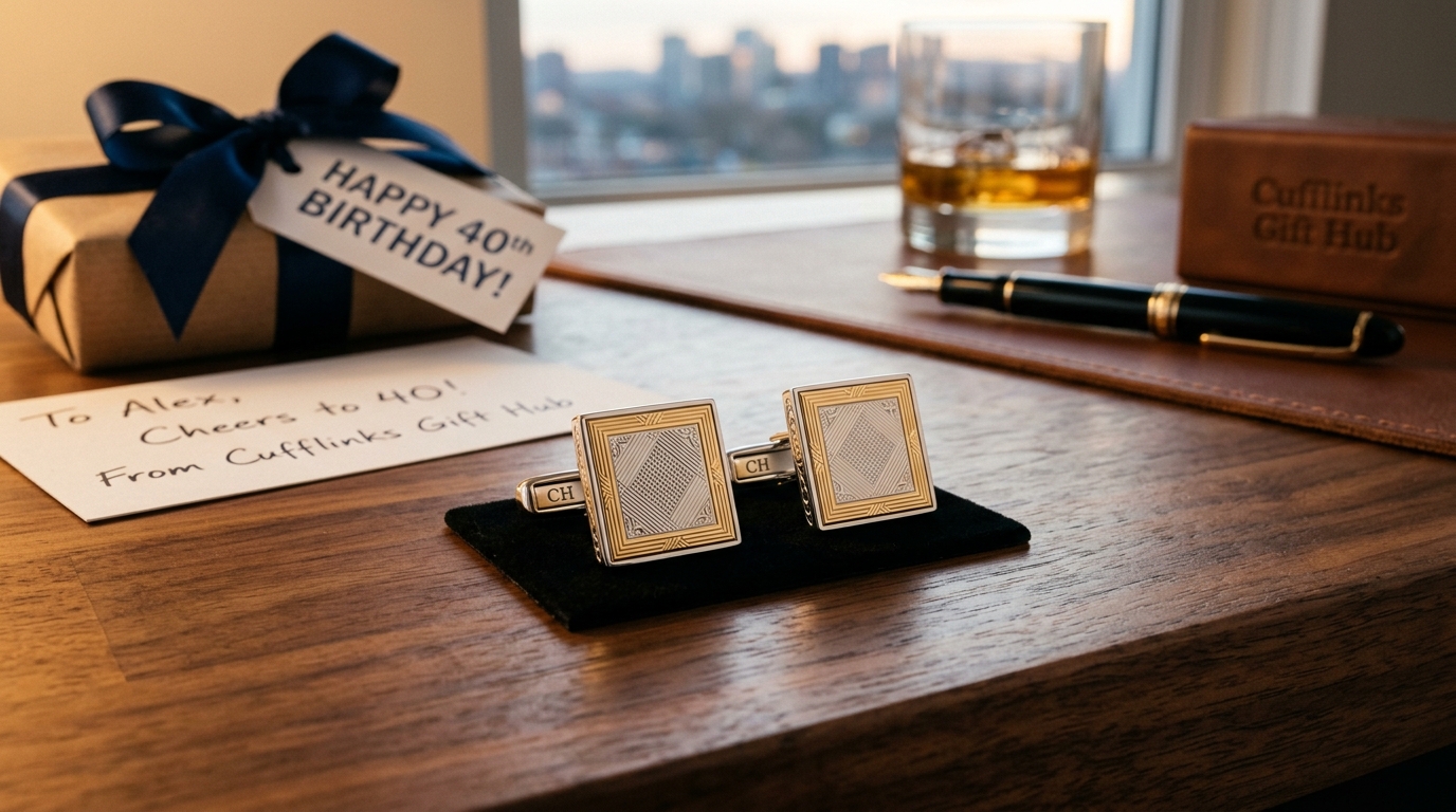 cufflinks 40th birthday
