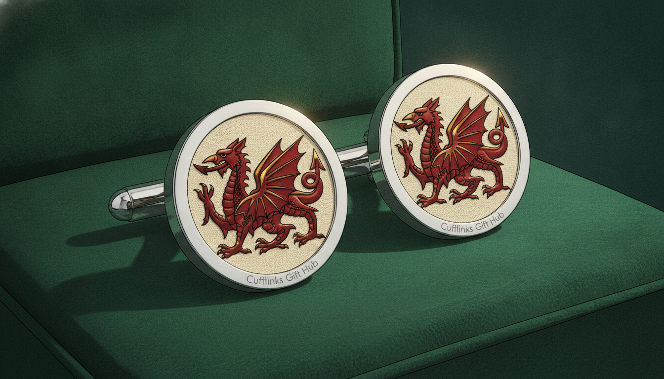 cufflinks welsh dragon