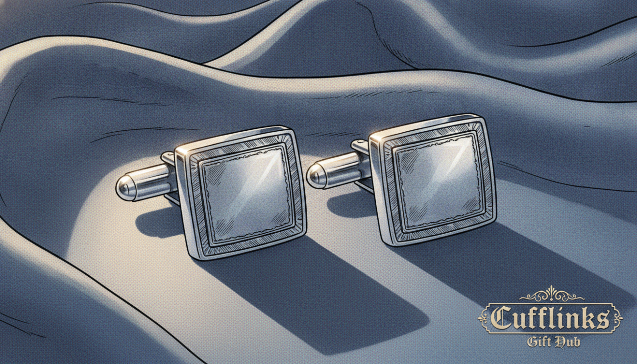 men's cufflinks silver