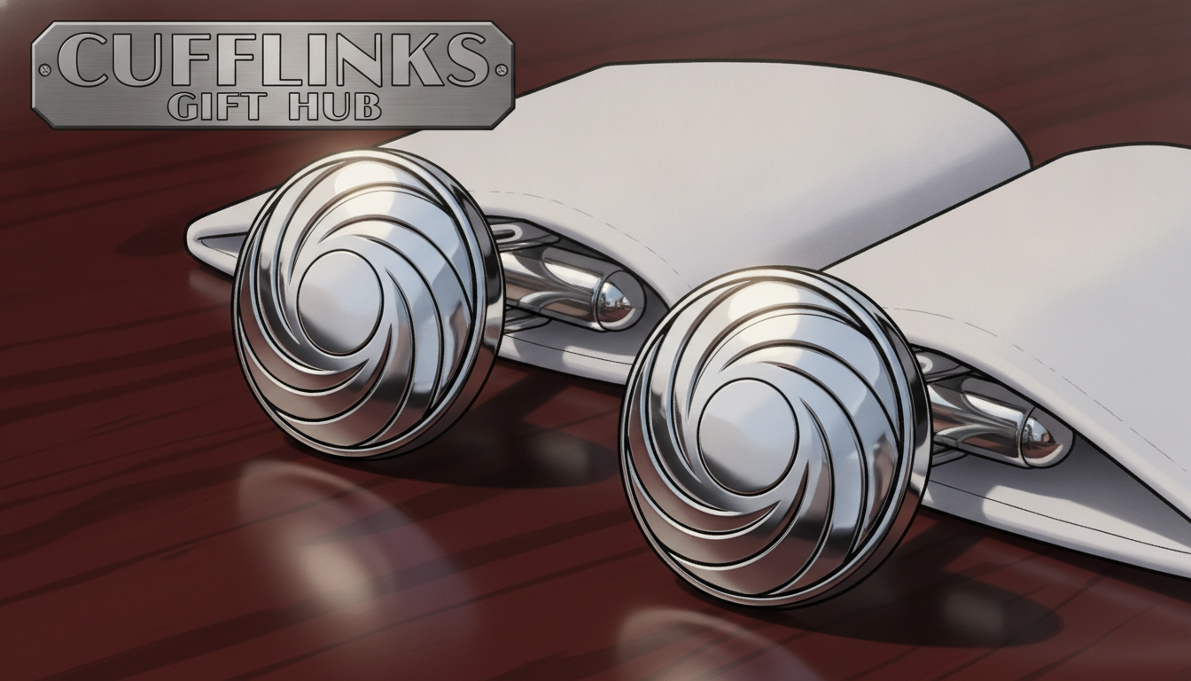 men's silver cuff links