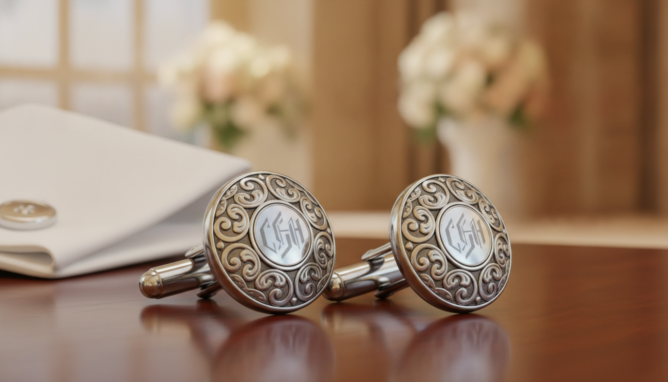 mens wedding cufflinks