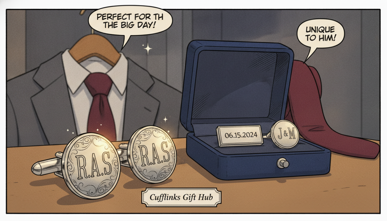 personalised cufflinks for groom
