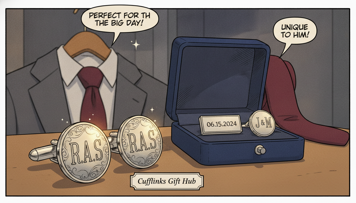 personalised cufflinks for groom
