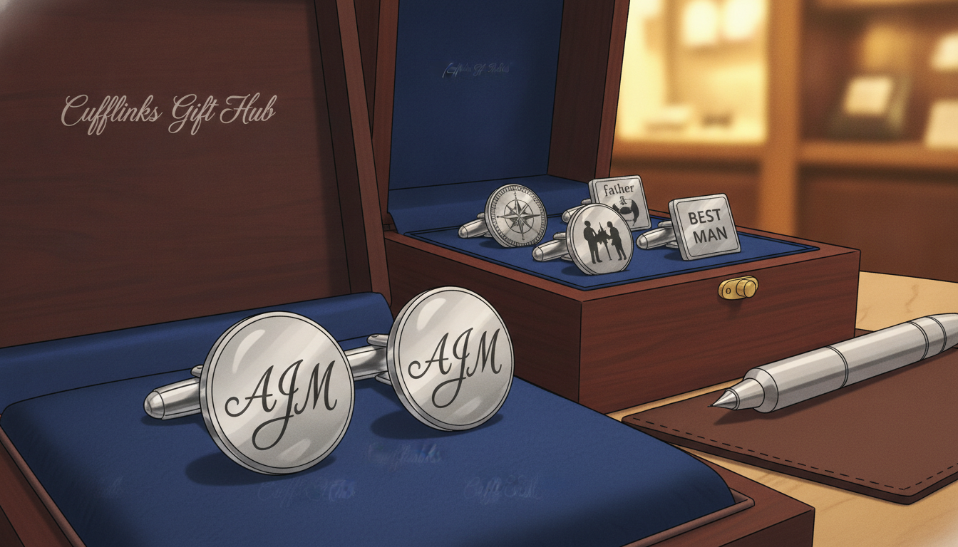 personalised silver cufflinks
