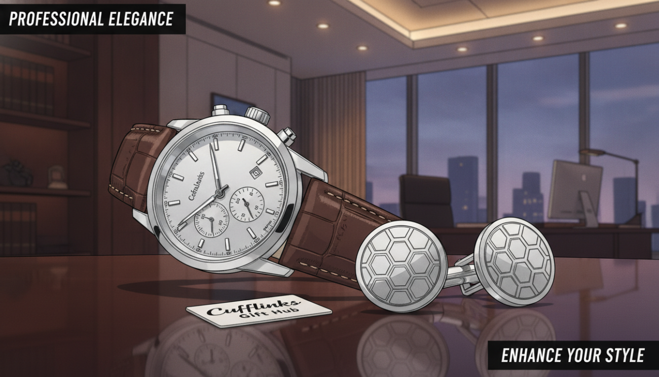watch and cufflinks