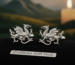welsh dragon cufflinks