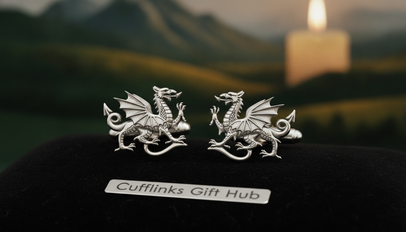 welsh dragon cufflinks