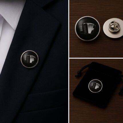 Accordion Lapel Pin Badge