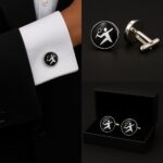 Badminton Black & White Cufflinks