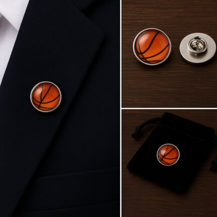 Basketball Lapel Pin Badge
