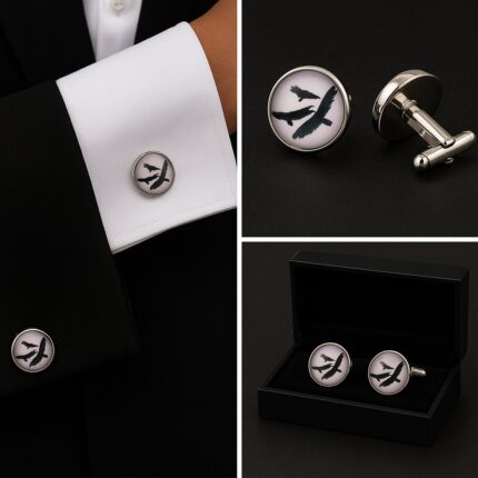 Bird Crows Cufflinks