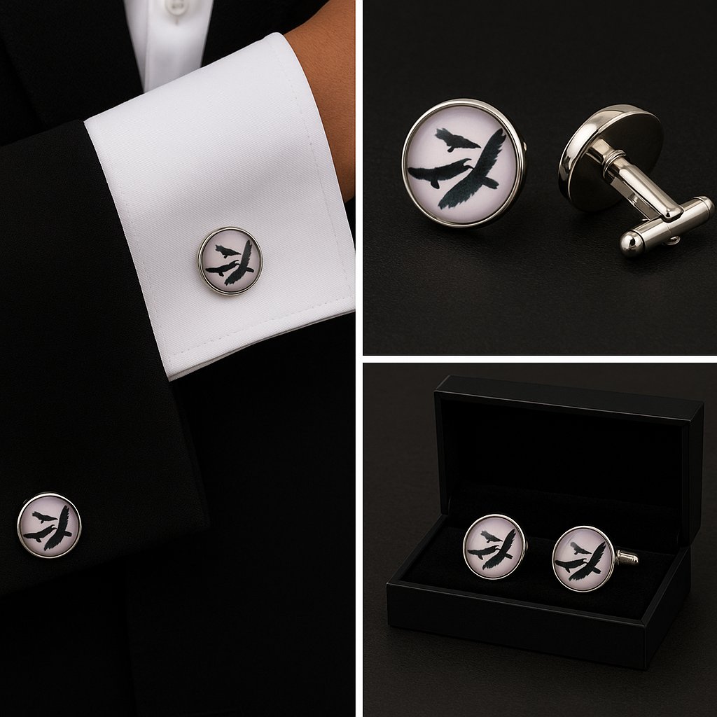 Bird Crows Cufflinks Bird Crows Cufflinks