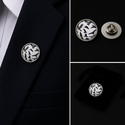 Bird Silhouette Lapel Pin Badge