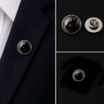Black Cat Head Lapel Pin Badge
